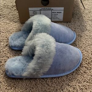 Lands' End Blue Kids Slippers